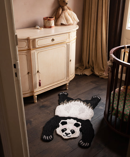 Doing Goods Plumpy Panda Vloerkleed - Klein 97 x 55 x 2 cm - 100% wol