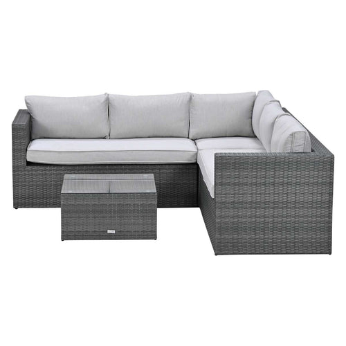 Garden Impressions loungeset Lyon donker grijs 4-delig