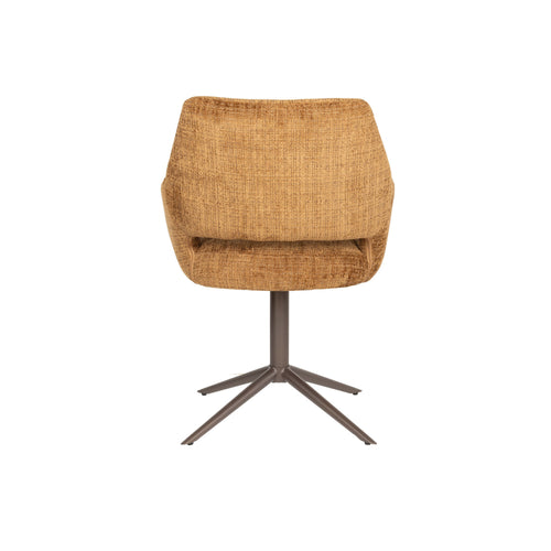 Housecraft Living Merel Eetkamerstoelen Armleuning Okergeel - Set van 2