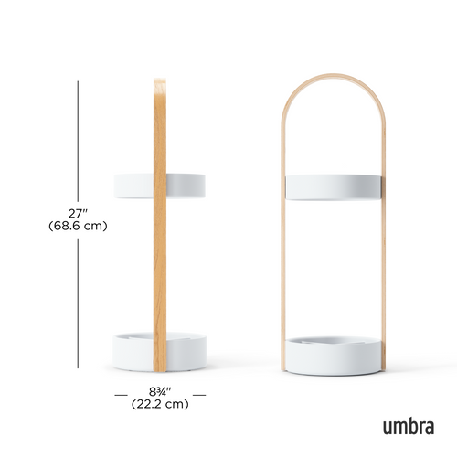 Umbra parapluhouder Bellwood - 22 x 24 x 68 cm - Wit/naturel