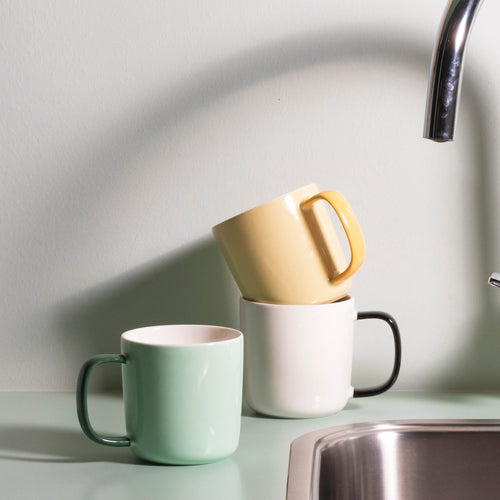 Ona - Beker 37cl wit/zwart Mae - vtwonen shop