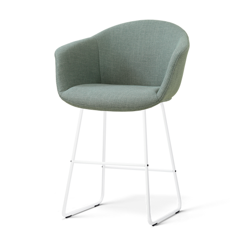 Nolon Nino-Otis barkruk saliegroen - wit onderstel - 65 cm - vtwonen shop