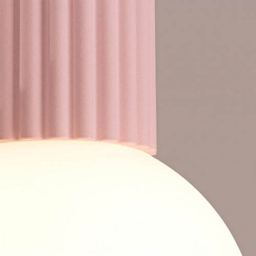 Sollux Lighting Plafondlamp HALO roze IP44 - 12x12x21cm