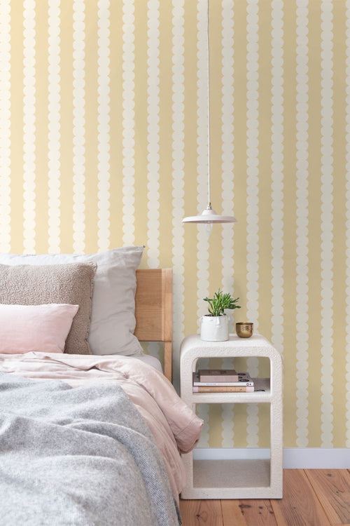 ESTAhome behang grafische print pastel geel - 0.53 x 10.05 m - 131746