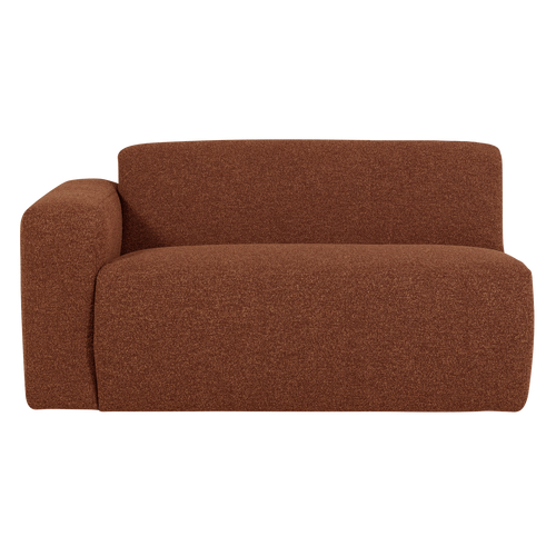 WOOOD 1,5-zits bank arm links Mojo Base - Bouclé - Roestbruin - 74x145x97