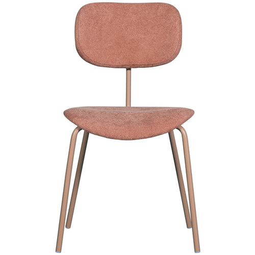 WOOOD eetkamerstoelen Link - Polyester - Roze - Set van 2 - vtwonen shop