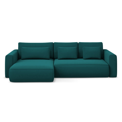 LaMiaSofa hoekbank links Perugia - velours - marien - 278x149x82