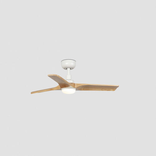 Faro Heywood Heywood 90cm LED-plafondventilator mat wit, grenenhouten bladen CCT