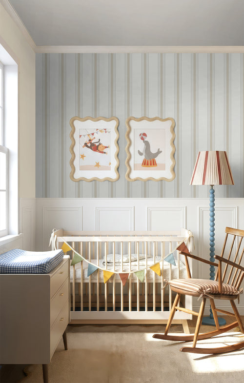 Sanders & Sanders behang strepen beige en grijs - 53 cm x 10.05 m - 640666