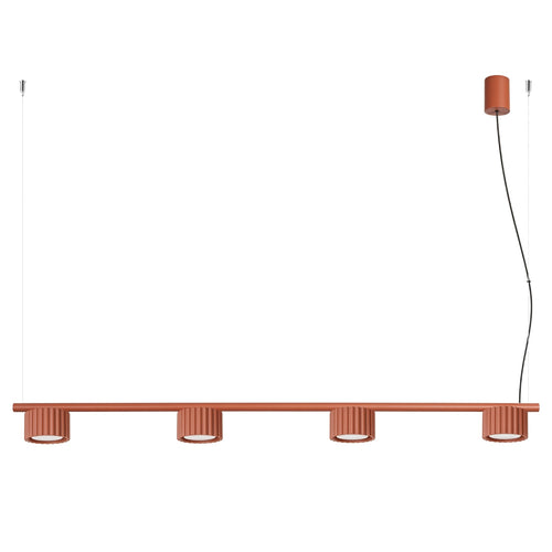 Sollux Lighting Kroonluchter AURA 4 rode oker Gx53 - 122x10x208cm