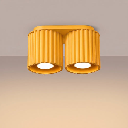 Sollux Lighting Plafondlamp AURA 2 geel GU10 - 21x10x12cm