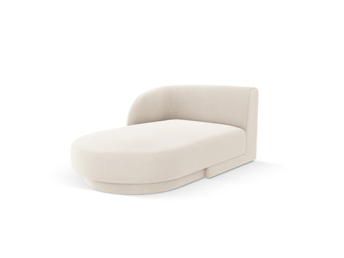 Micadoni linker meridiaan Miley flueel, lichtbeige - 156x90x70cm
