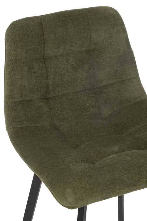 J-Line barstoel Kent - metaal/polyester - groen