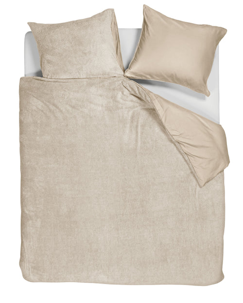 Ambiante Plush Teddy dekbedovertrek - Lit Jumeaux - 240x200/220 - Zand