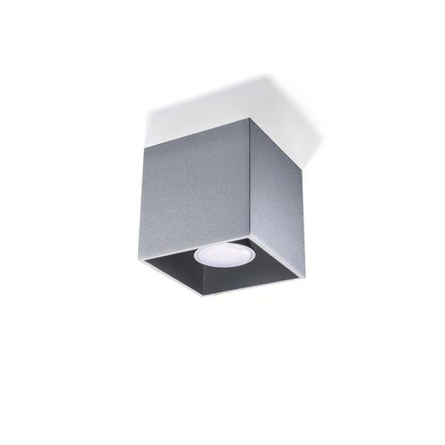 Sollux Lighting Plafondlamp QUAD 1 grijs - 10x10x10cm