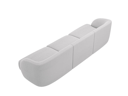Micadoni Bank Miley 3-zits, boucle lichtgrijs - 90x255x70cm