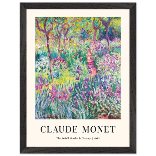 Artfulprints Poster met Lijst Claude Monet - The artist's garden in Giverny   - 30x40 cm - Meerkleurig