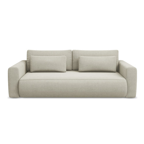 LaMiaSofa 3-zits slaapbank Perugia - textuurstof - lichtbeige - 238x105x82