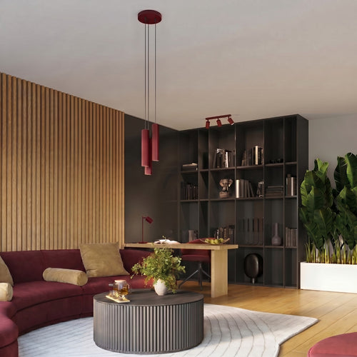 Sollux Lighting Tafellamp KARBON bordeaux - 14,5x19,5x43cm