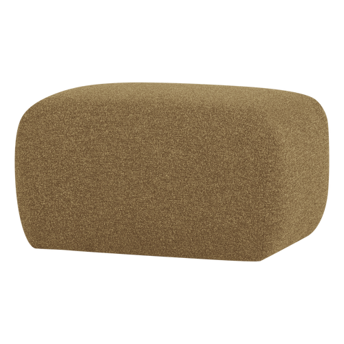 WOOOD poef Mojo Base - Bouclé - Geel/Bruin Melange - 45x84x64