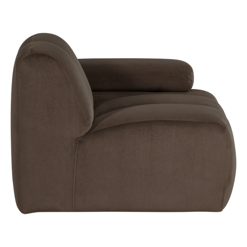WOOOD 1-zits bank arm rechts Mojo - Velvet - Bruin - 74x124x97