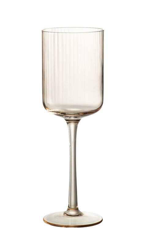 J-Line wijnglas  Ralph - glas - oranje/roest - 6 stuks - vtwonen shop