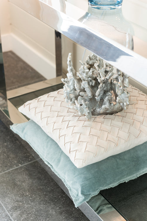 J-Line kussen Gewoven - polyester - beige - vtwonen shop