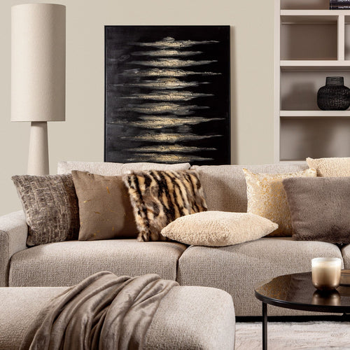 REMUS - kussenhoes 45x45 cm - bouclé - Driftwood - taupe