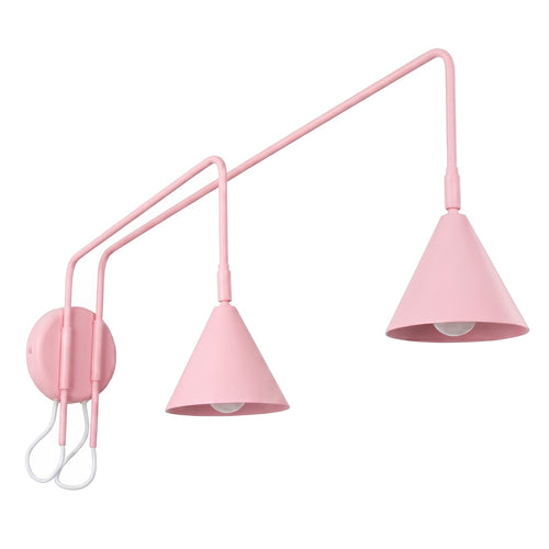 Sollux Lighting Wandlamp NOX 2 roze met schakelaar - 150x80x30cm