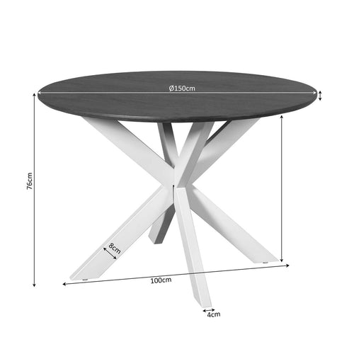 StarFurn Eettafel Madison - Deens Ovaal Bruin/Zand - 150x150x76cm - vtwonen shop