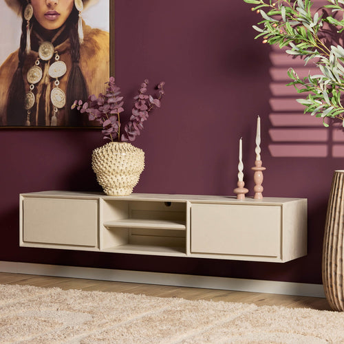 Starfurn Tv-meubel Ambiance - Zwevend - Zandkleur Hout - 160x35x30cm