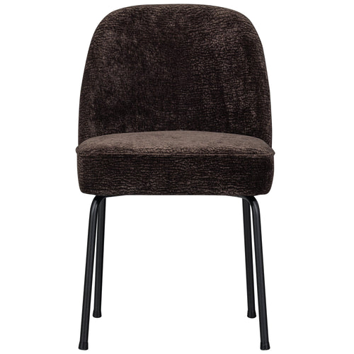 BePureHome eetkamerstoelen Vogue - Polyester - Donkerbruin - Set van 2 - vtwonen shop