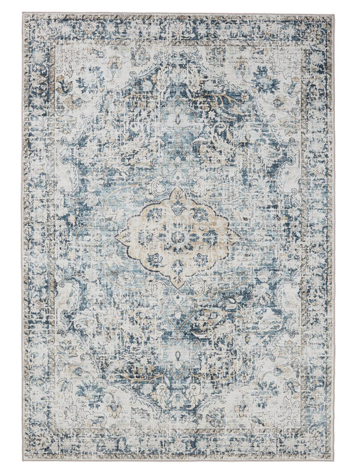 benuta wasbaar vloerkleed George - blauw - 200x300 cm
