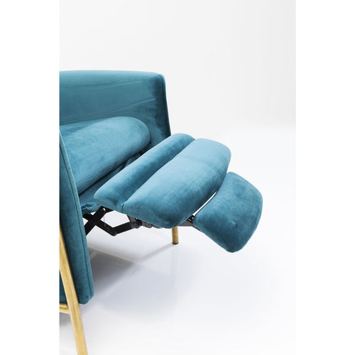 Kare Design Fauteuil relax Lazy fluweel petroleumblauw - vtwonen shop