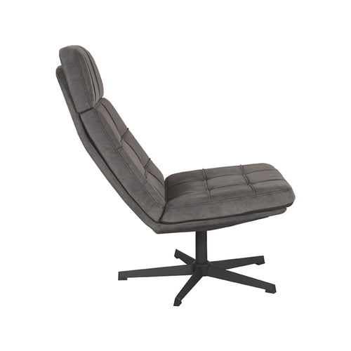 LABEL51 Fauteuil Alvar - Antraciet Stof - Draaibaar - vtwonen shop