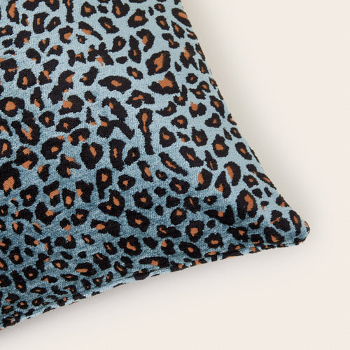 Madura Kussenovertrek Leopoldo blauw en reebruin 40x40 cm