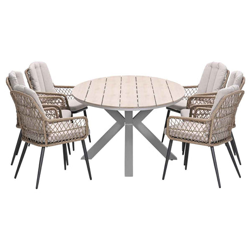 Garden Impressions tuinset Kalibo - Tulli - natural - 220x115 cm - 7-delig - vtwonen shop