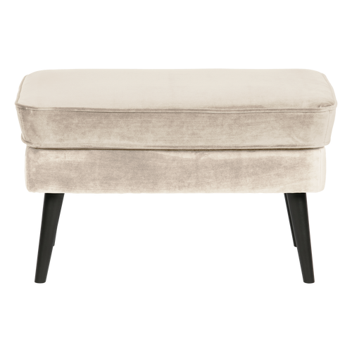 WOOOD hocker Rocco - Velvet - Off White - 47x77x51