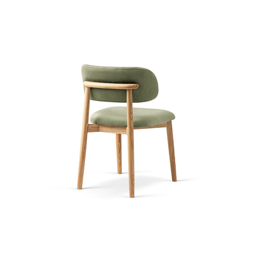 Set van 2 fluwelen stoelen Evan flueel groente - 51x49.5x77cm