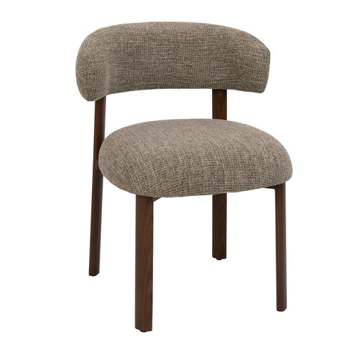 DÉJA Living Eetkamerstoel Alamo - Taupe/Walnoot - Set van 2