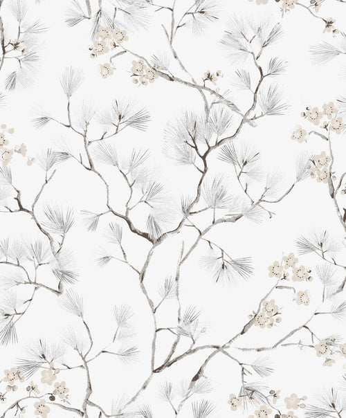 Masureel behang bloemen grijs - 53 cm x 10.05 m - 630645 - vtwonen shop