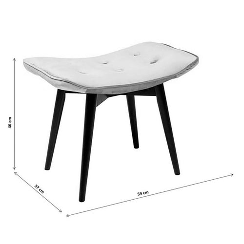 Kare Design Voetsteun Vicky fluweel olieblauw - vtwonen shop