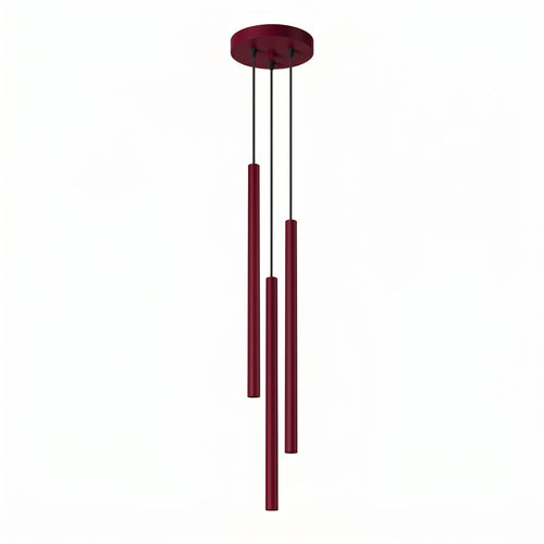 Sollux Lighting Hanglamp PASTELO 3P bordeaux - 19,5x19,5x115cm