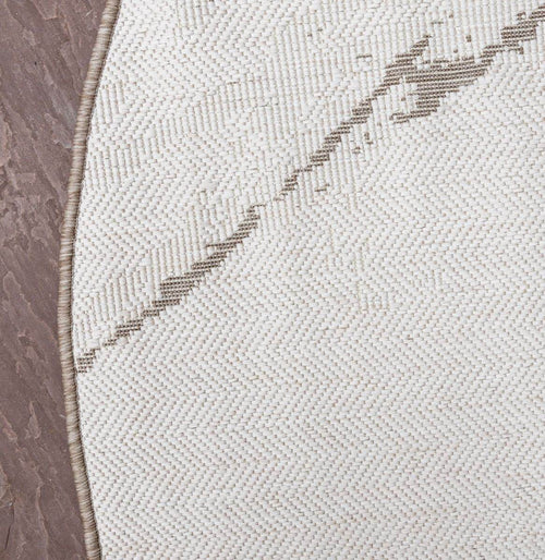 Interieur05 Rond Buitenkleed Marble - Naturel/wit - dubbelzijdig - EVA Interior - 240 x 240 cm - vtwonen shop