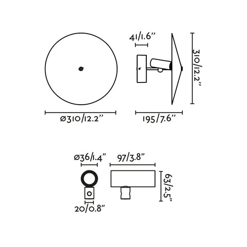 Faro Clap Buitenspot Zwart, Wit & Zwart IP65 3000K