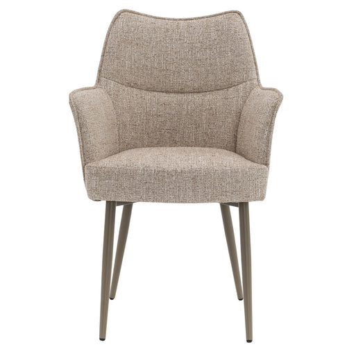 DÉJA Living Eetkamerstoel Zayn - Beige/Taupe - Zithoogte 47cm - Set van 2