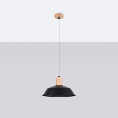 Sollux Lighting Hanglamp FANO zwart - 34x34x120cm