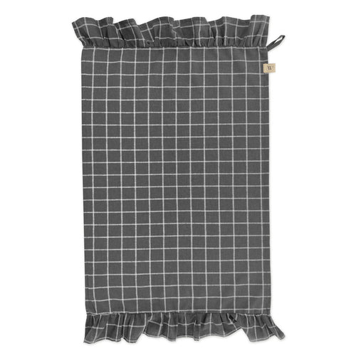 Walra - Keukenset Lovely Linen Ruffles - 3x 50x70 cm - Antraciet