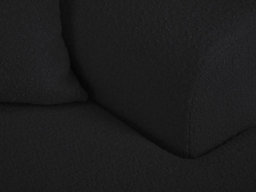 Cosmopolitan Design Converteerbare hoekbank rechts met opbergdoos Kyoto 4-zits, boucle, zwart - 145x241x88cm