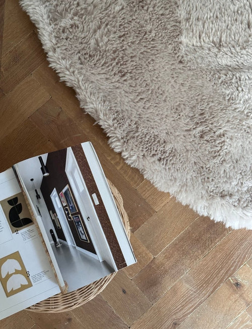 Interieur05 vloerkleed Furr - beige - Ø 120 cm